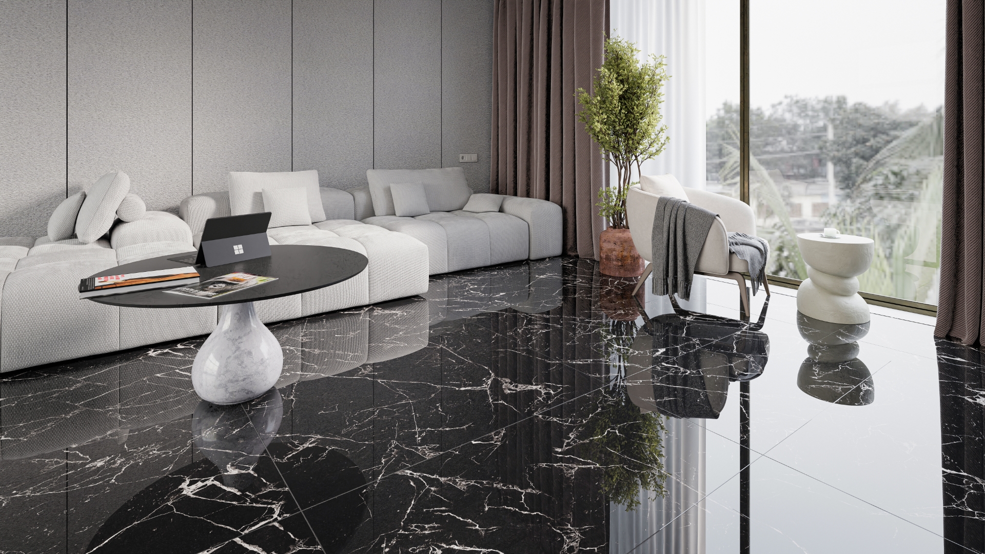 PT12S982 Noir Marble Pol 1200х600х9 Protiles