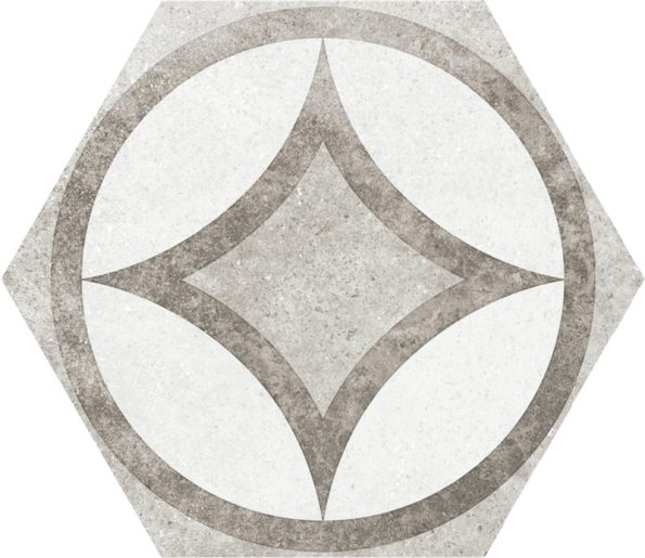 22099 Hexatile Cement Garden Grey 17,5x20 (17 видов паттерна) EQUIPE
