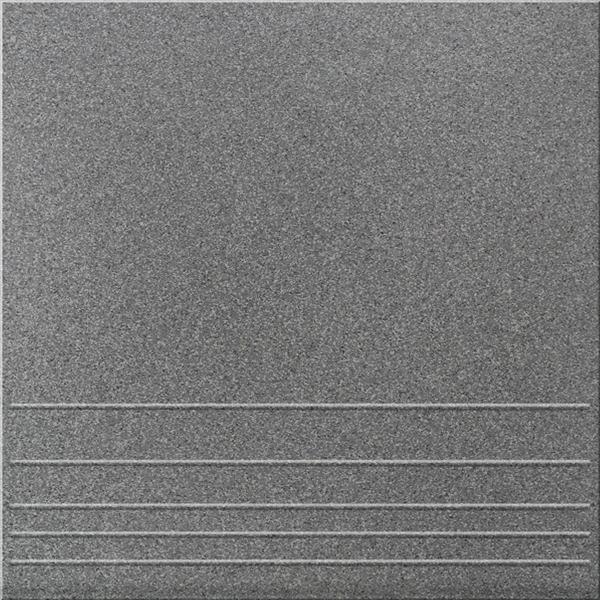 U119M Ступень Темно-серый соль-перец матовая рельеф 30х30 Уральский Гранит