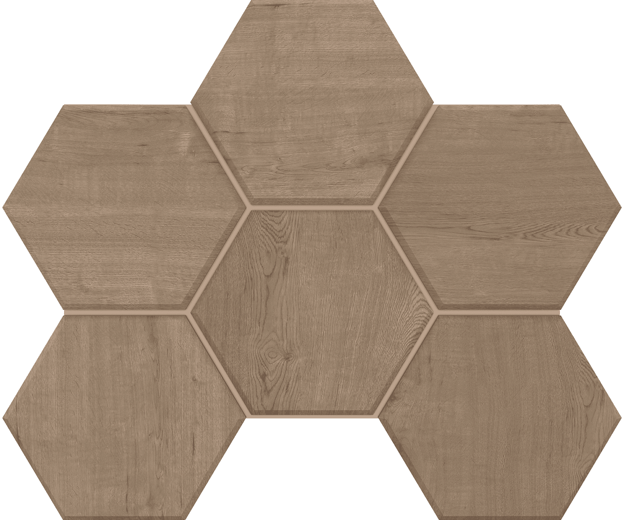 Мозаика CW03 Classic Wood Hexagon неполированная 25x28.5 Estima