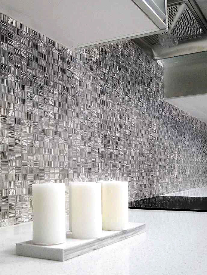 MSD-428 (MSDH-428) мозаика Стекло+Мрамор 25,8х25,8 300x300 Natural