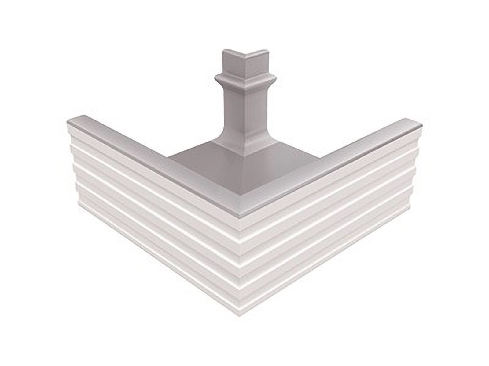 KP249.1 Переливной лоток керамический наружный угол Grey 30,6x30,6 Serapool