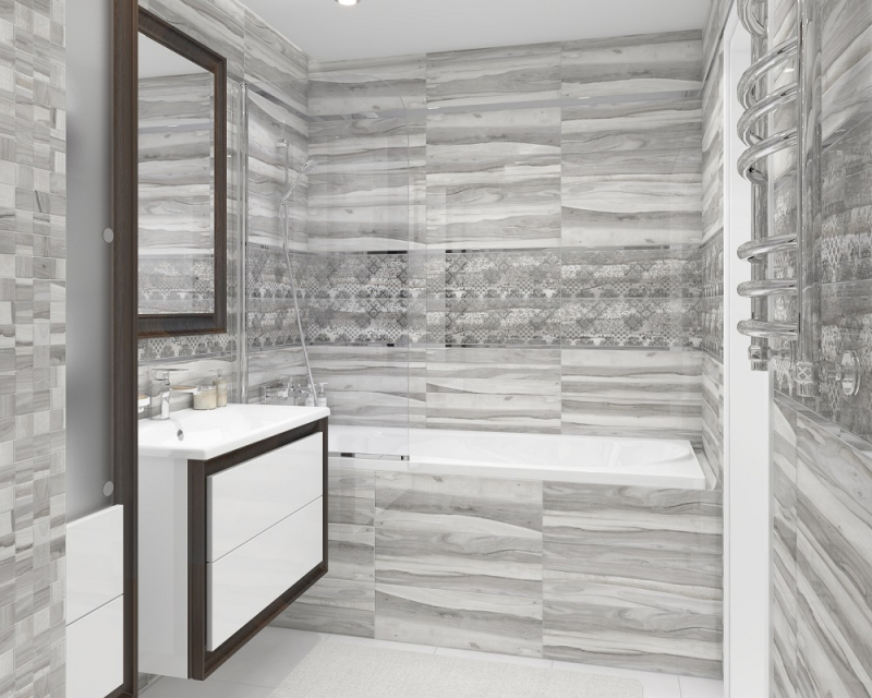 Декор Grace Fancy серый 20х60 Laparet