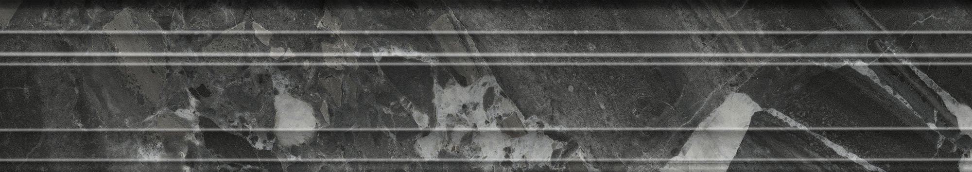 BLF020R Бордюр Багет Риальто чёрный глянцевый обрезной 40x7,3x2,7 Kerama Marazzi