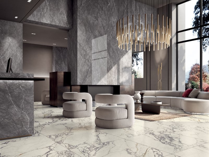 STARLIGHT TILES GLOSSY CALACATTA SUPREME 300x100 Kerlite