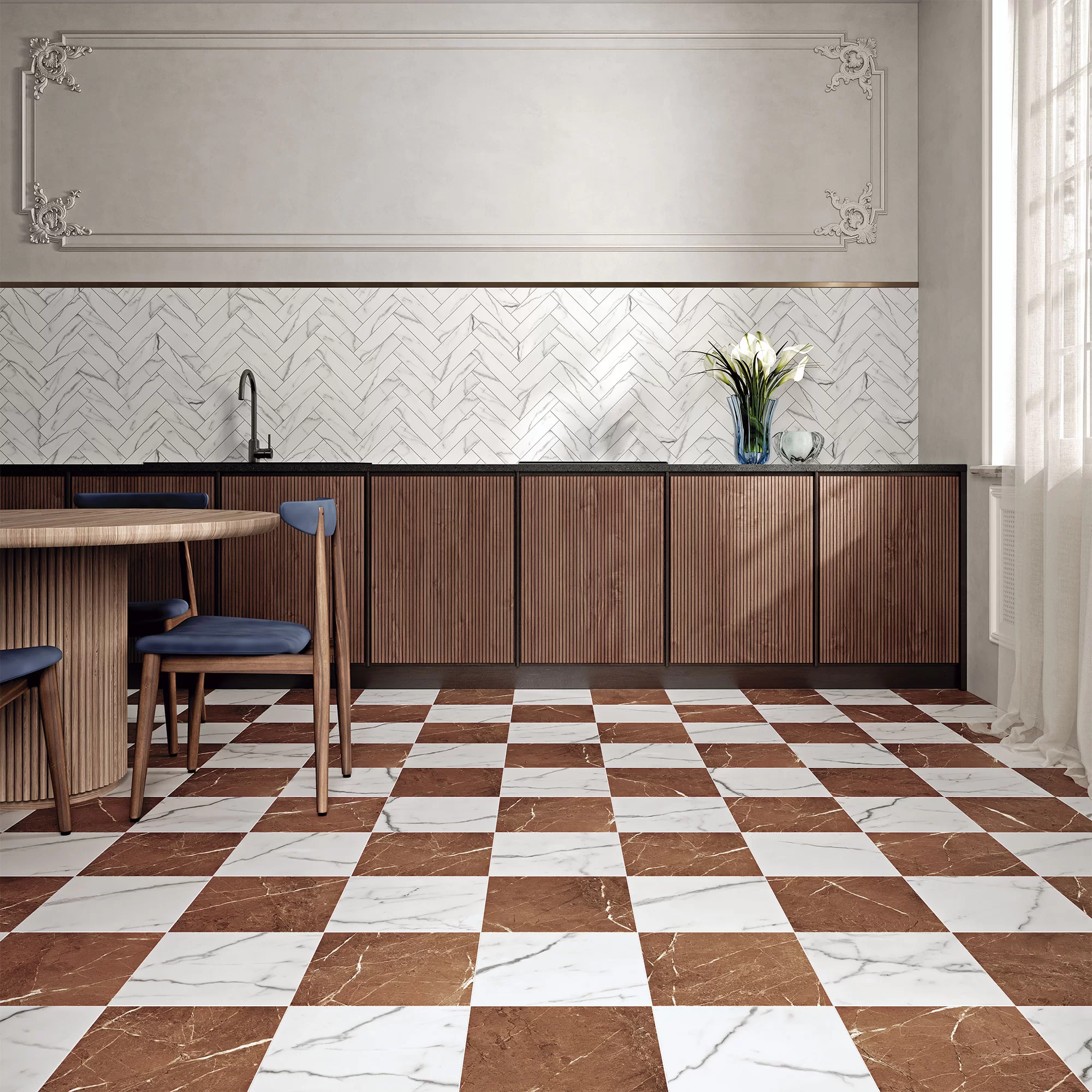 Classic Marbles Marron Emperador 30x30 Ribesalbes фото 4