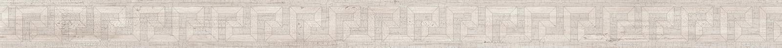 263152 Listello Greca Intarsio White 5x80 Versace (Gardenia Orchidea)