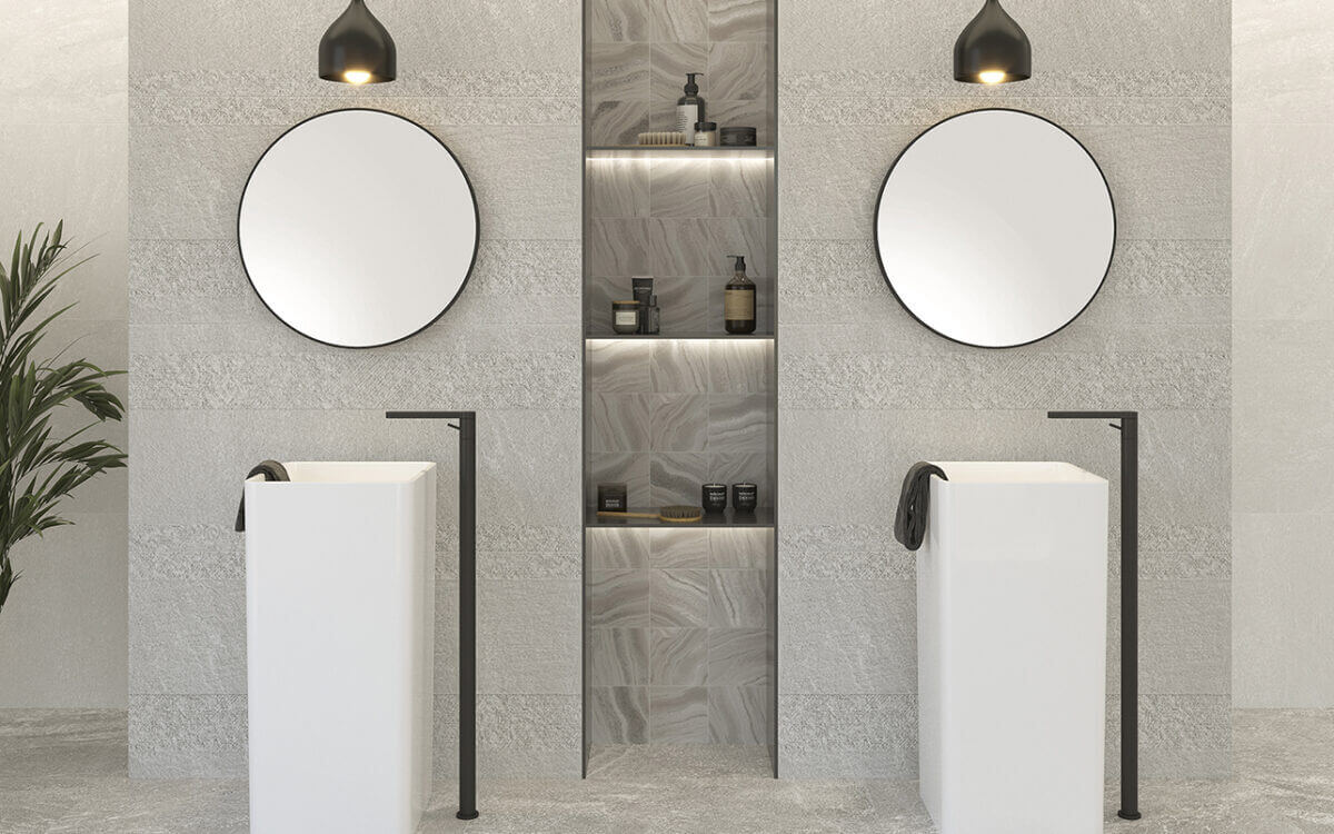 Slate Stone White RC Lap 100x100 Azulejos Sanchis