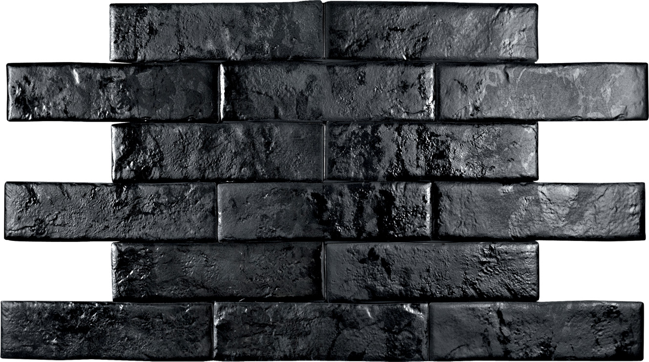BRICKWALL Negro 7*28 Pamesa