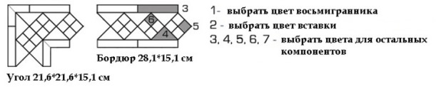 Corner LISBON with 1 strip (Tr.01 Dots 29+11 Strips 29) 21.5х21.5 Top Cer
