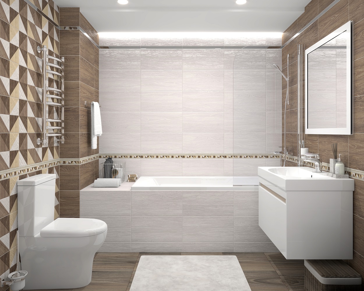34008 Village голубой микс 25х50 Laparet
