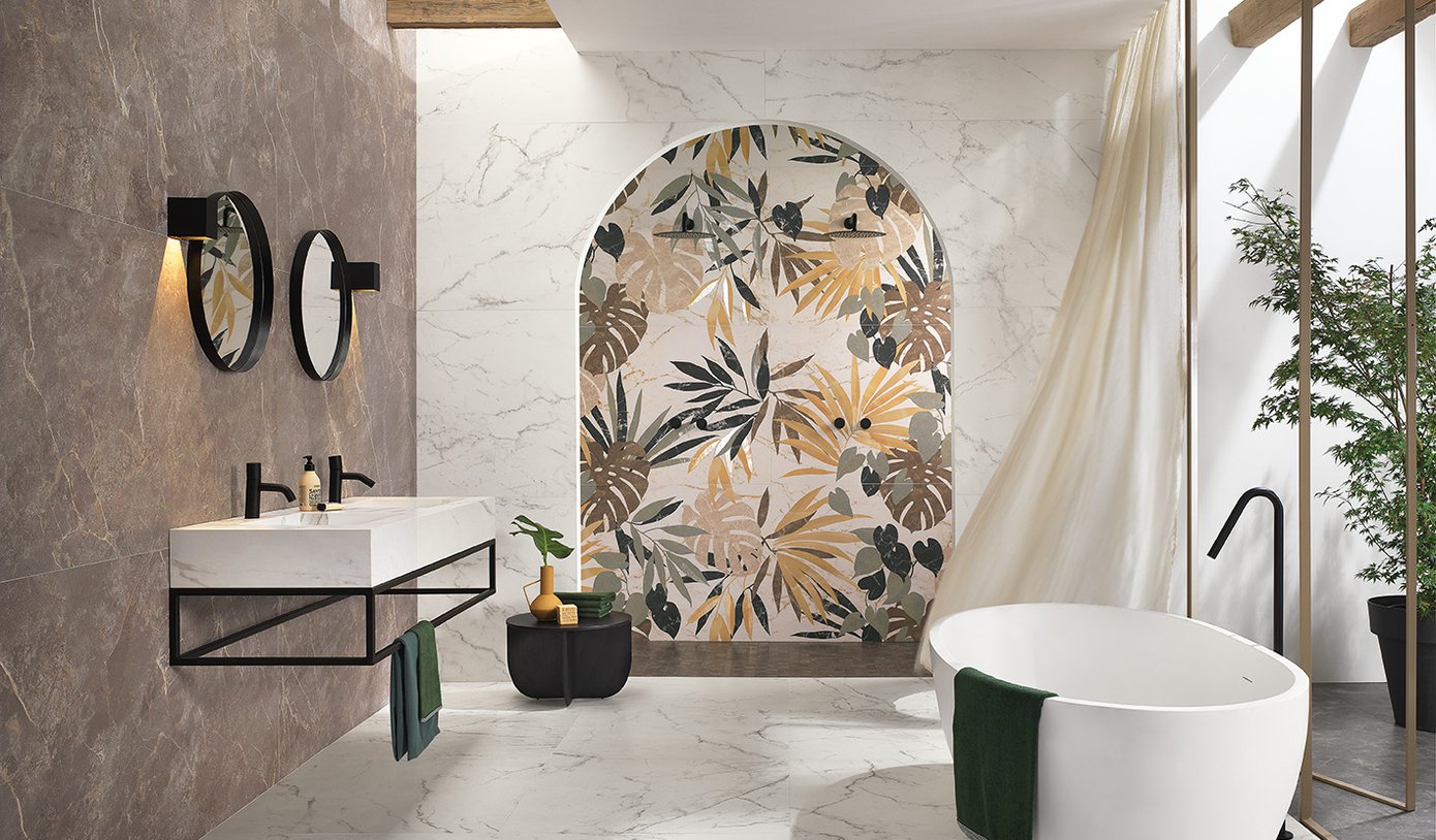fRDM Carrara / Pietra Grey Deco Mosaico 30x30 FAP Ceramiche