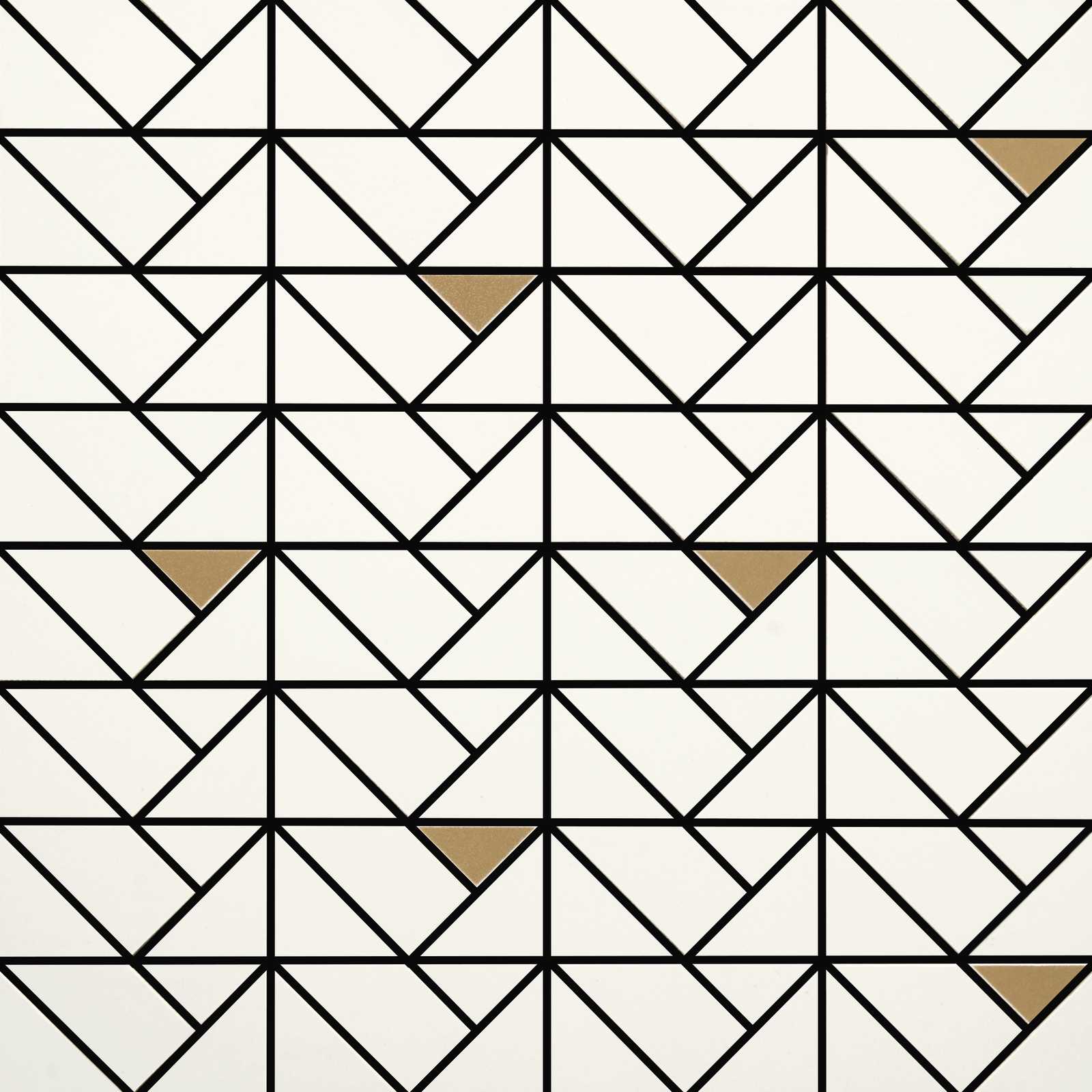 M3JA Eclettica White Mosaico Bronze 40x40 MARAZZI Italy