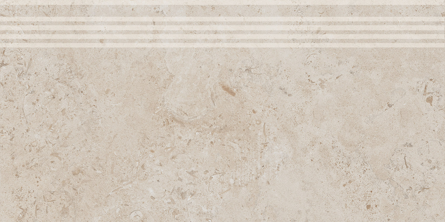 DD205520R/GR Ступень Про Лаймстоун бежевый натуральный обрезной 60х30 Kerama Marazzi