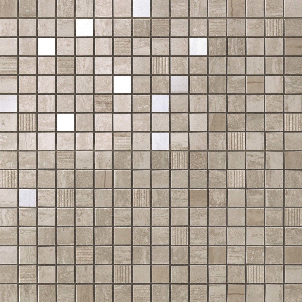 9MVV Marvel Travertino Silver Mosaic 30.5x30.5 Atlas Concorde