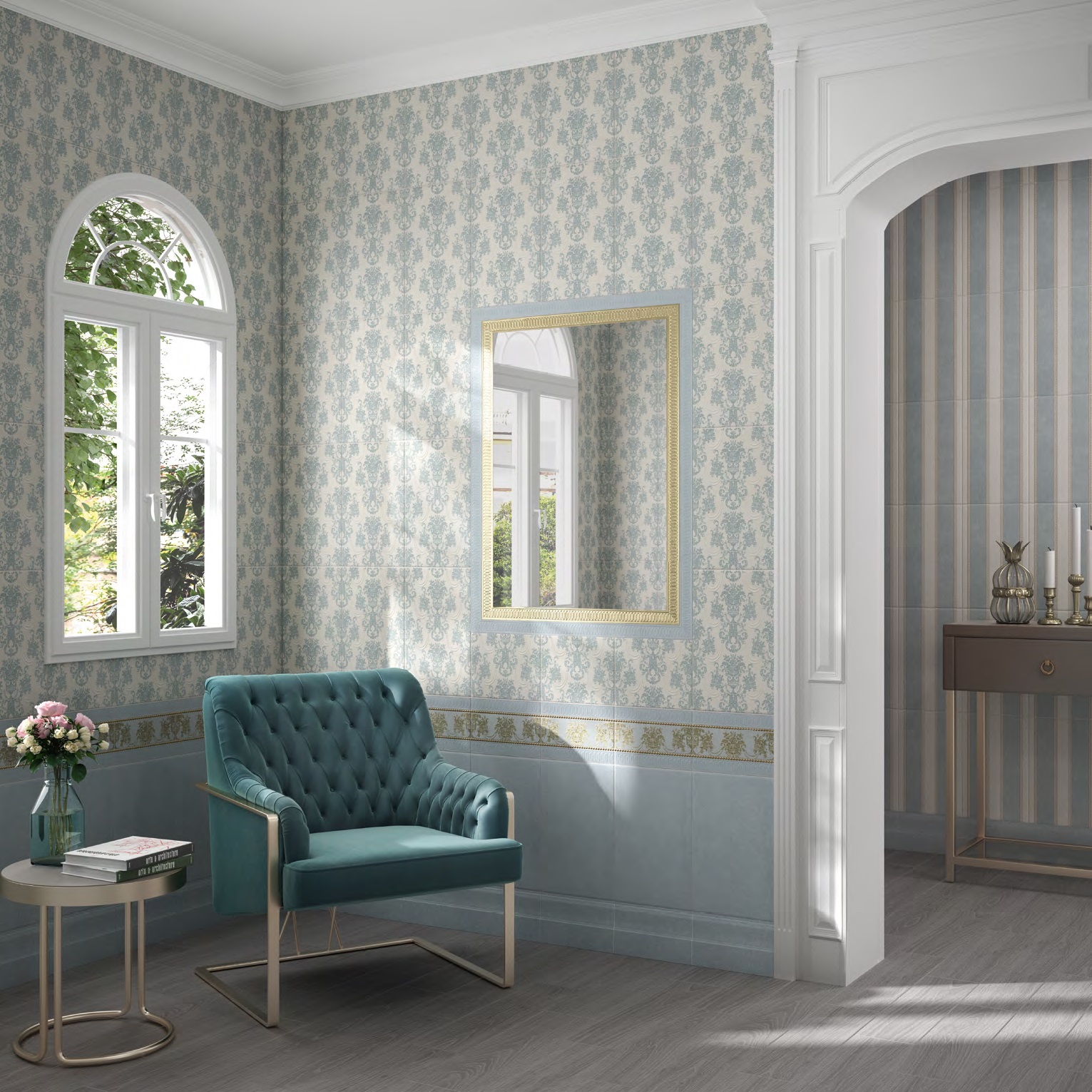 FMB025 Плинтус Борромео голубой 25*15 Kerama Marazzi
