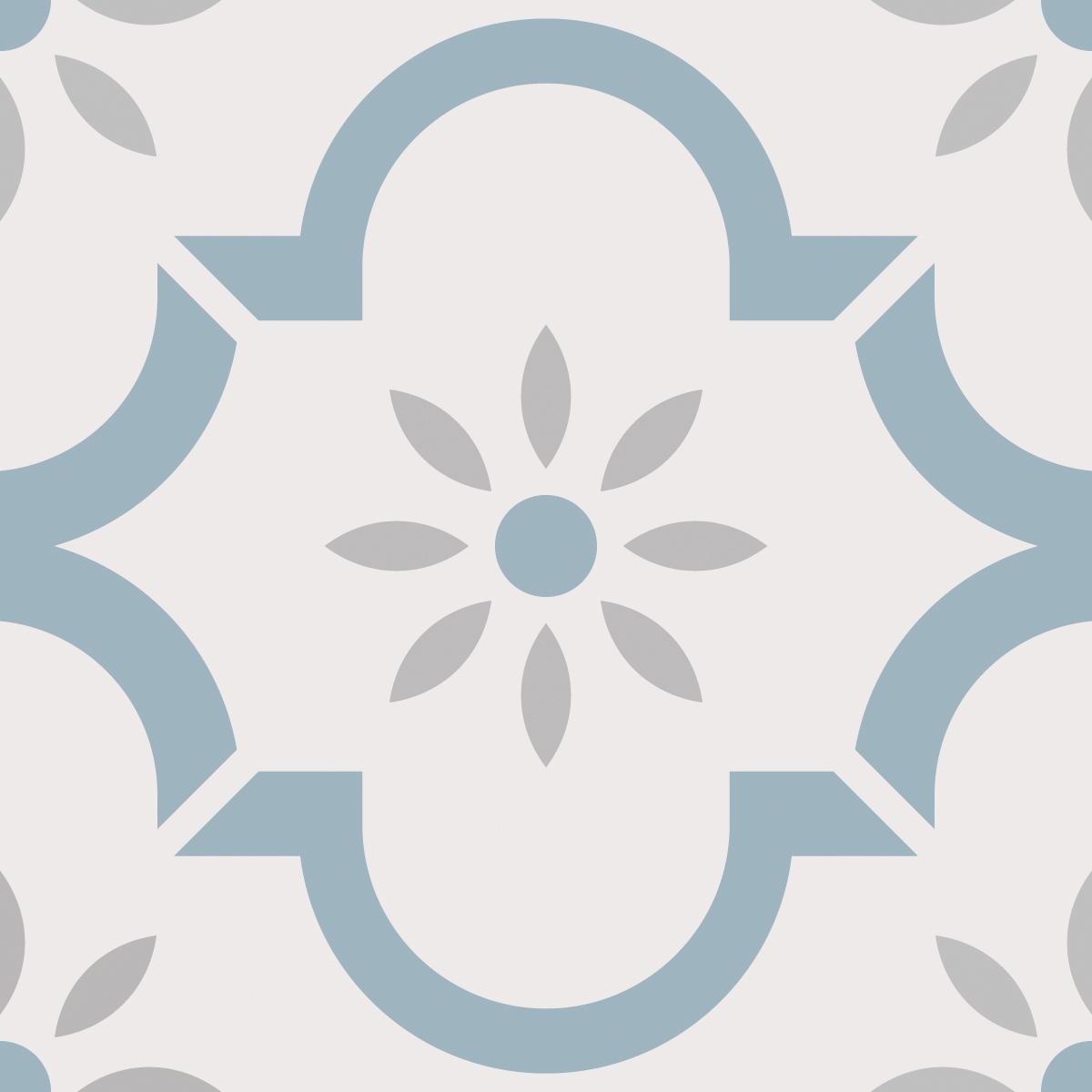 Арабески голубой 20x20 Smile Tile