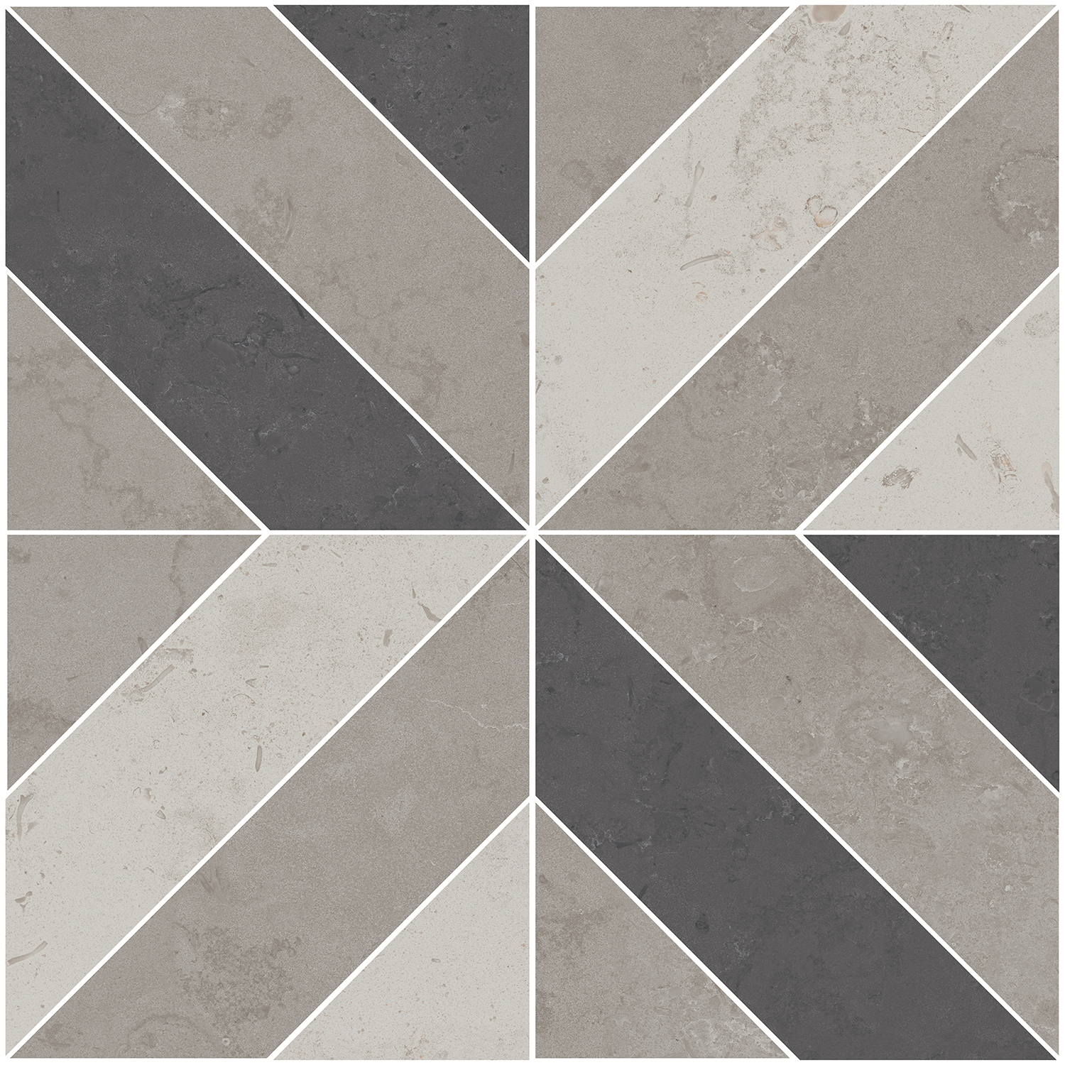 ID124 Декор Про Лаймстоун серый матовый 60х60 Kerama Marazzi