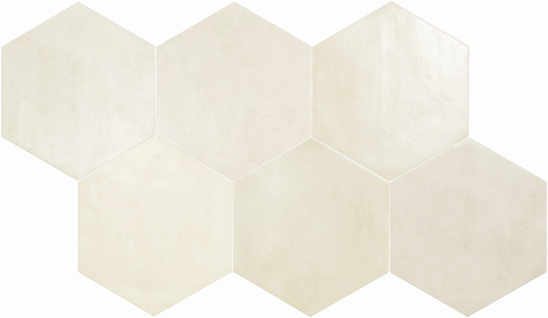 130057 Spark Hex Ivory Matte 15x17.3 DNA Tiles фото 2