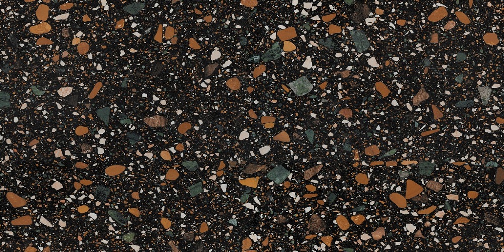 ENIND3214MT80160 Terrazzo Black Matt 800x1600x9 Ennface