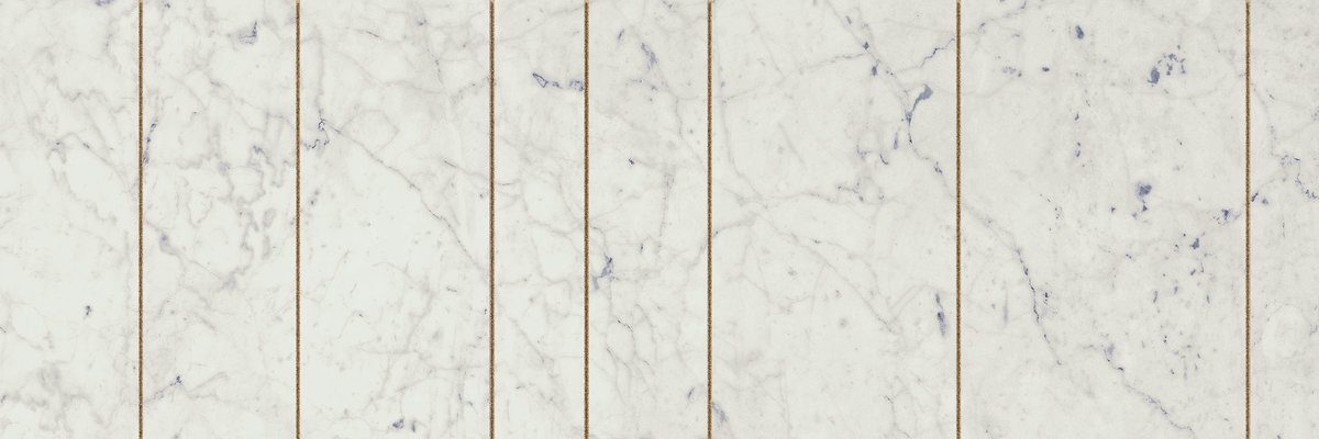 600080000369 Charme Extra Carrara Ins Golden Line 25x75 Italon