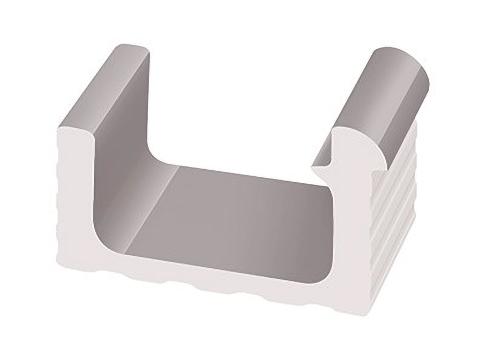 KP159.1 Переливной лоток керамический 1/2 часть Grey 24x12 Serapool