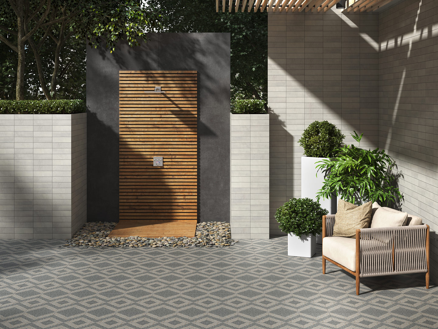SG936700N Сассолино 3 серый матовый 30x30x8 Kerama Marazzi