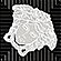 G0047311 Tozzetto Medusa Nero/Platino Lap 2,7x2,7 Versace (Gardenia Orchidea)