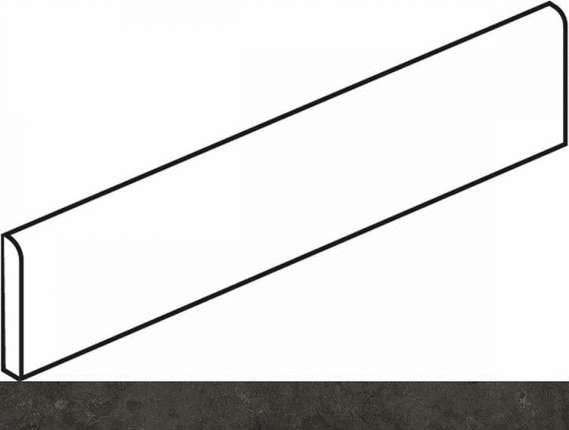 610130005375 Voyager Black Battiscopa 7.2x60 Italon