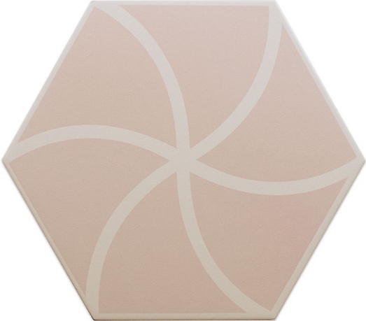 127015 FANCY WAVES PINK R10 20x23 DNA Tiles