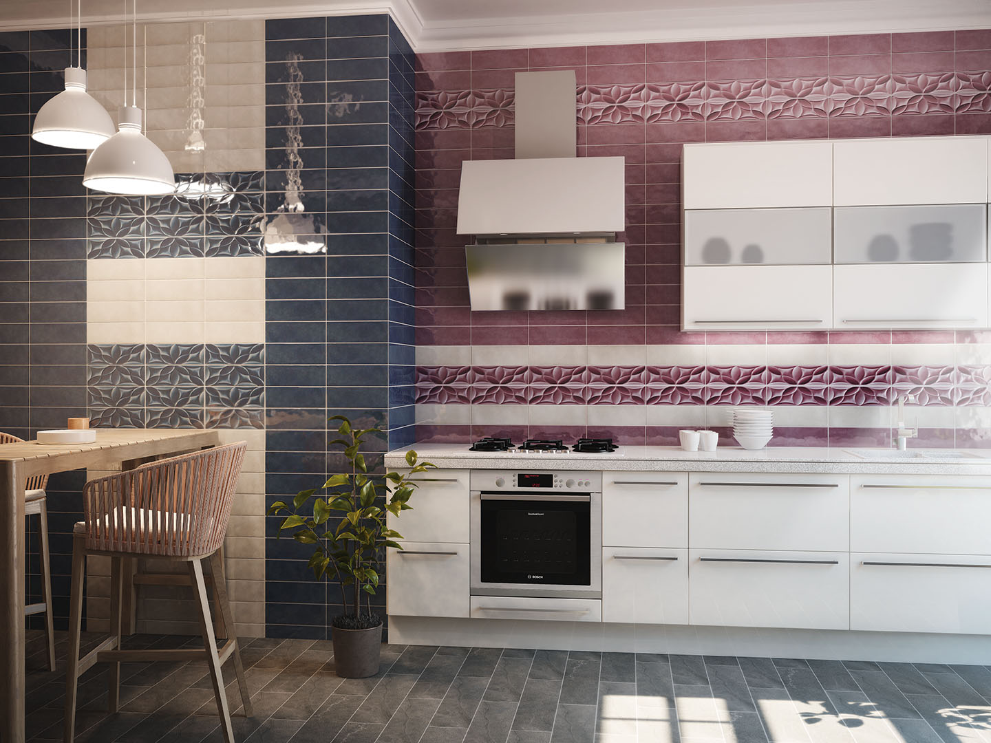 Marchese lilac 02 10х30 Gracia Ceramica