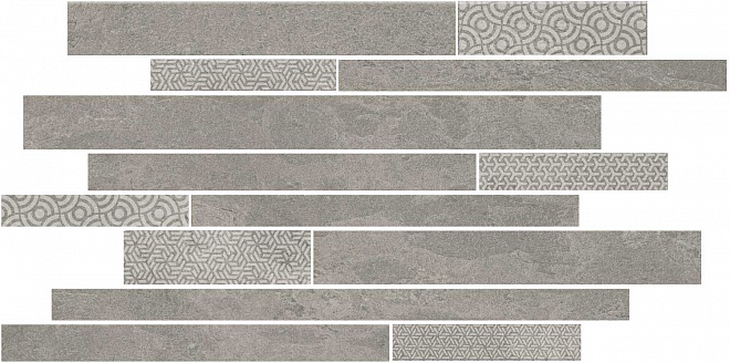 SBM010/SG4584 Ламелла серый мозаичный 50.2*25 Kerama Marazzi