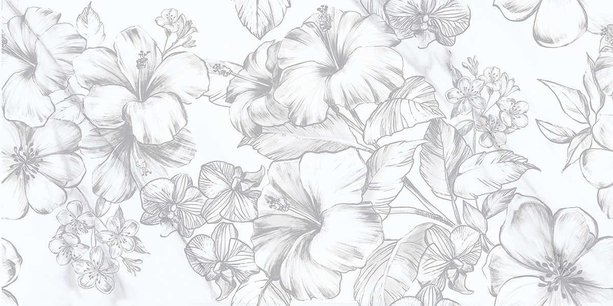 Carrara Flowers 31.5x63 Azori
