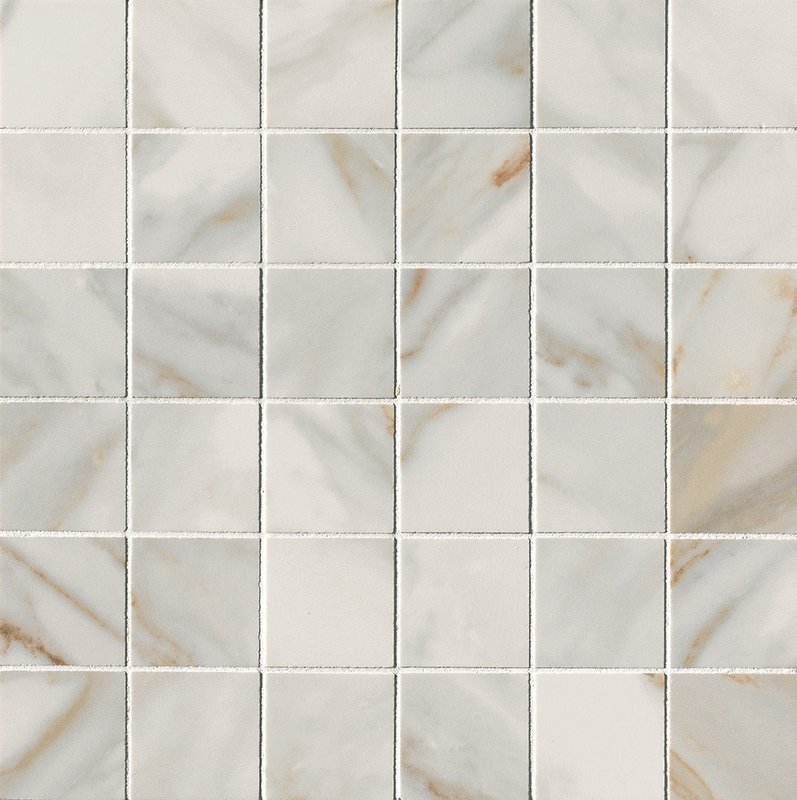 fQJ6 Roma Gold Calacatta Oro Gres Macromosaico 30x30 FAP Ceramiche