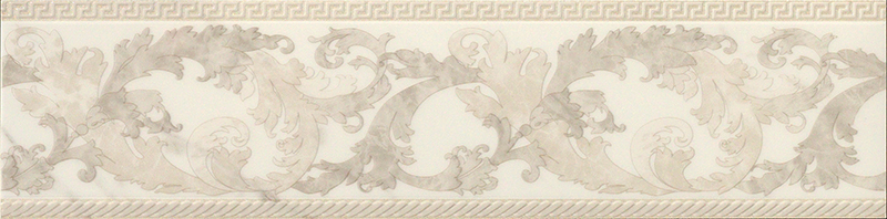 240231 MARBLE FASCIA BAROCCA BIANCO LEV 14,4x58,5 Versace (Gardenia Orchidea)