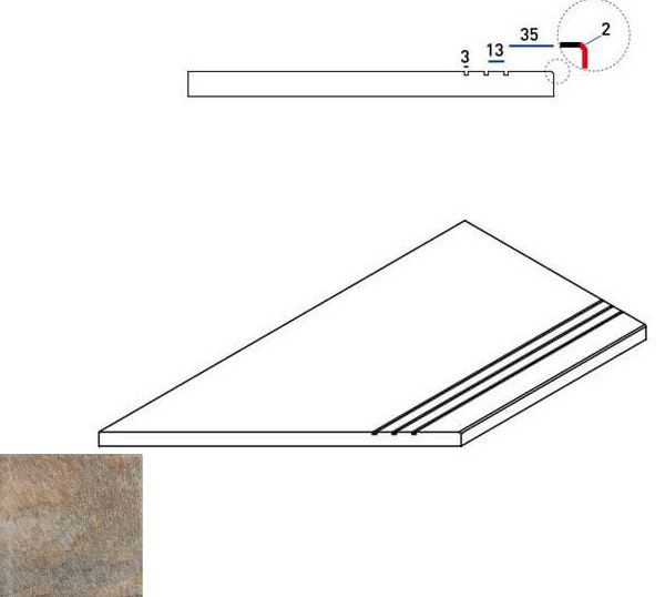 620090000271 EMERALD BORDO GRIP SX 30x60 Italon