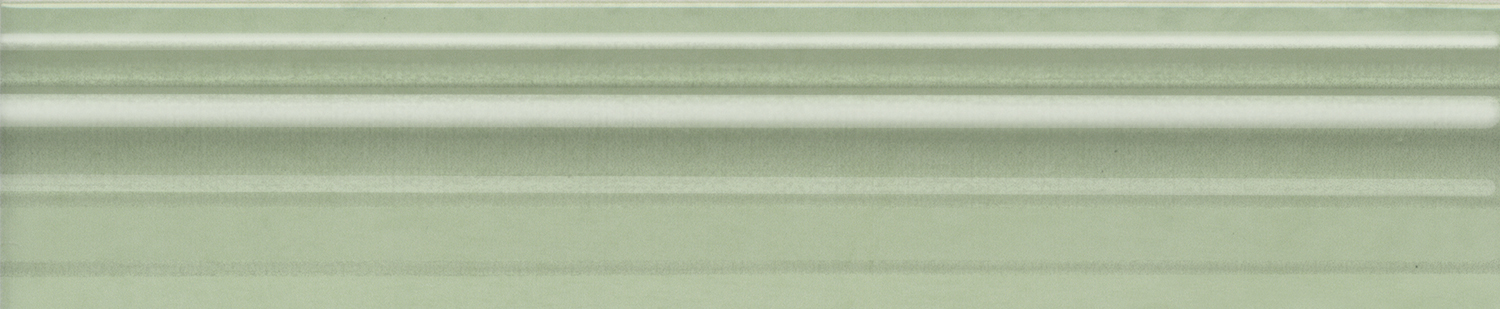BLE018 Бордюр Багет Левада зеленый светлый глянцевый 25х5,5 Kerama Marazzi