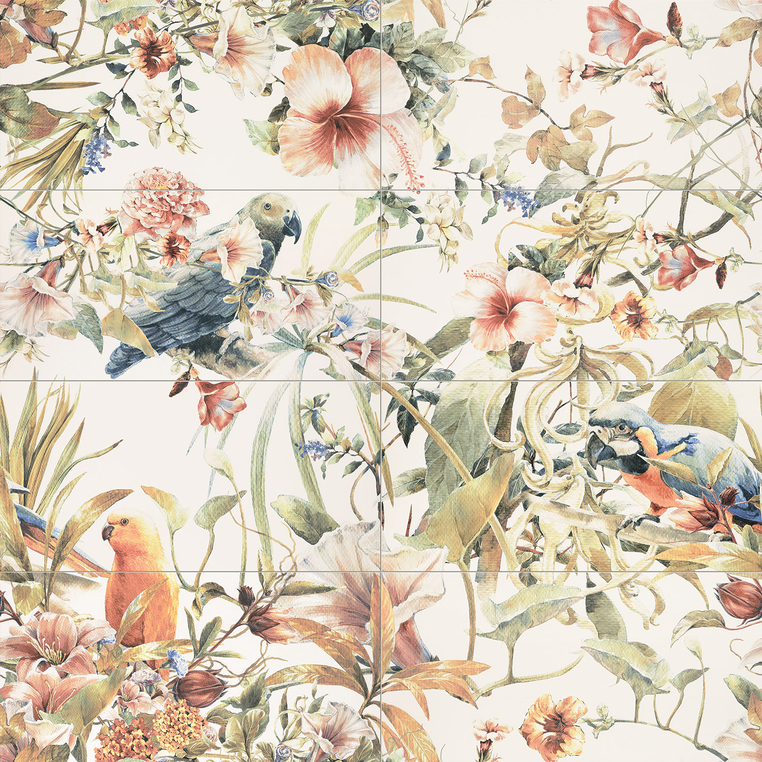 Modern Pearl parrots (комплект 8шт) 119,8x119,8 Tubadzin