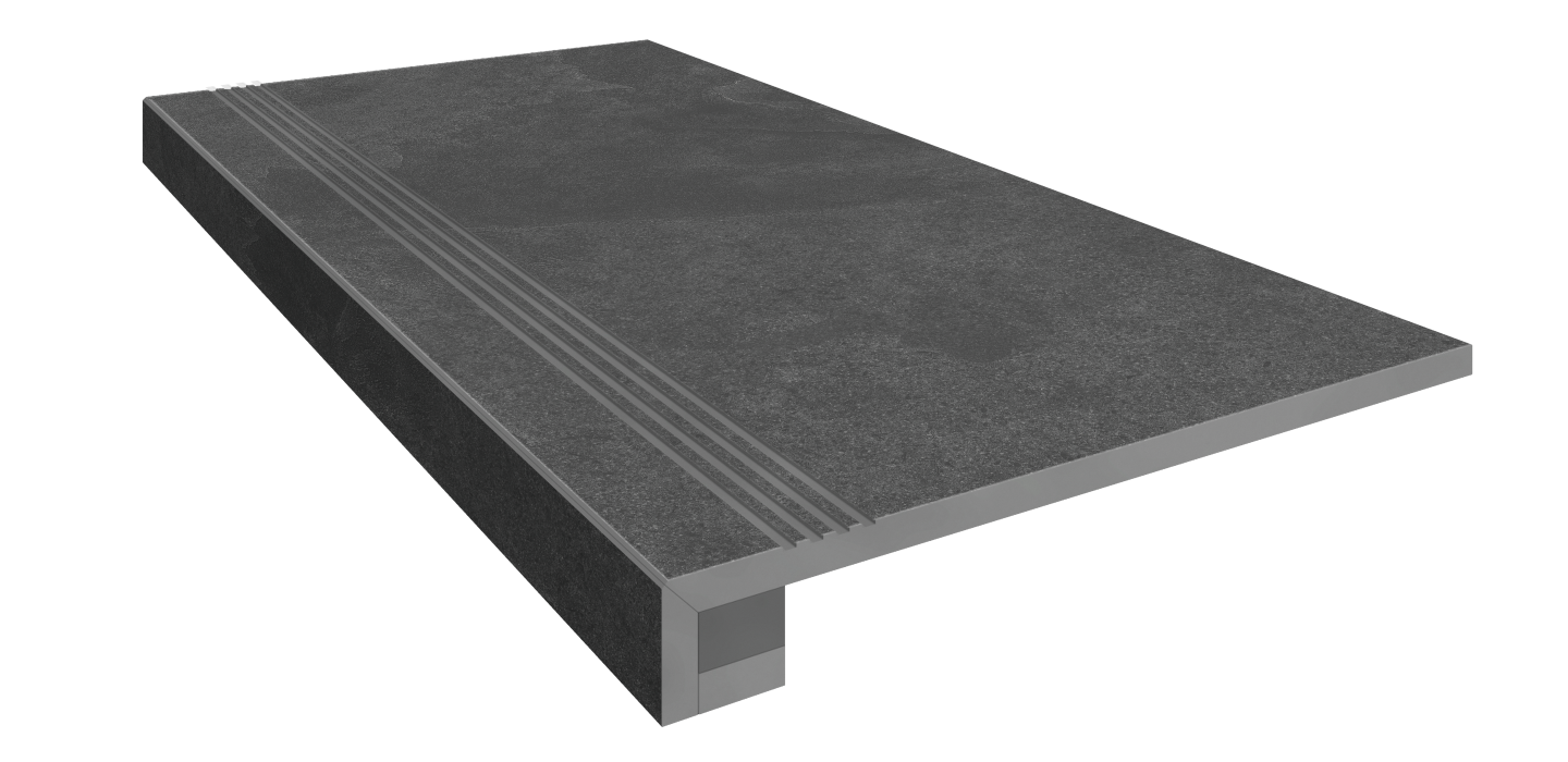 Комплект Ступень TE04 Terra 33x120 неполированная с бортиком + Подступенок 14.5x120 Estima