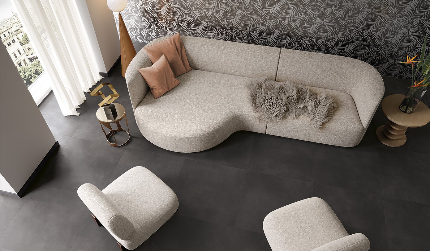 fQHG Milano Mood Antracite Macromosaico Satin 30x30 FAP Ceramiche