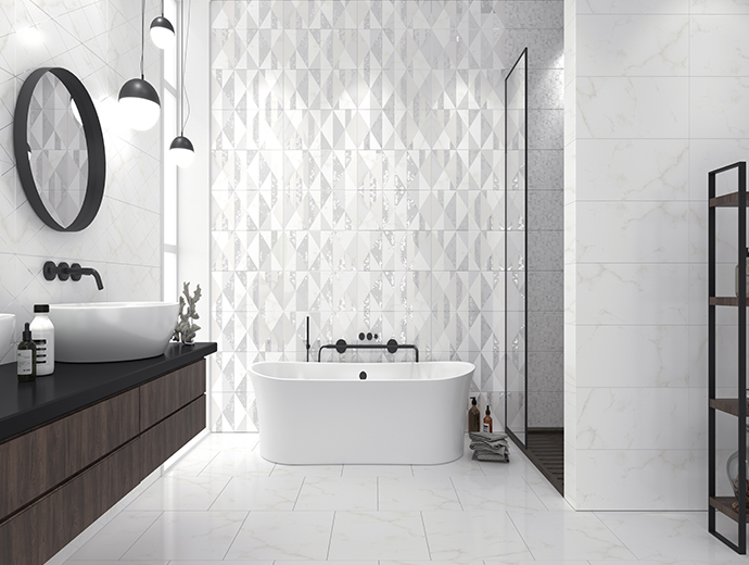 D0146Y29601 Декор Empire White 01 25х60 Creto