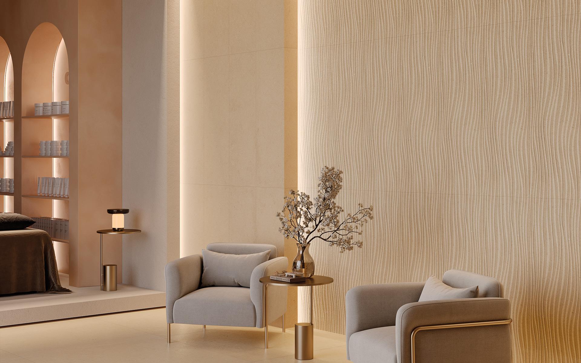 8929989 Victorian Stone Moon Cream Flamed 120x60 Iris Ceramica фото 6