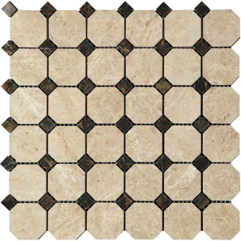 7M036+7M022-BP мозаика Мрамор 48х48+15x15 305х305 Natural