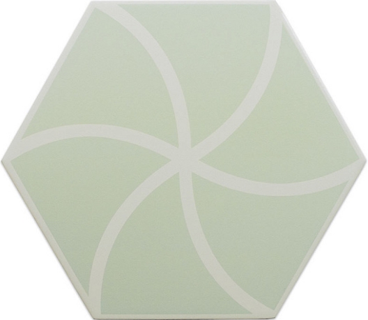 127013 FANCY WAVES MINT R10 20x23 DNA Tiles