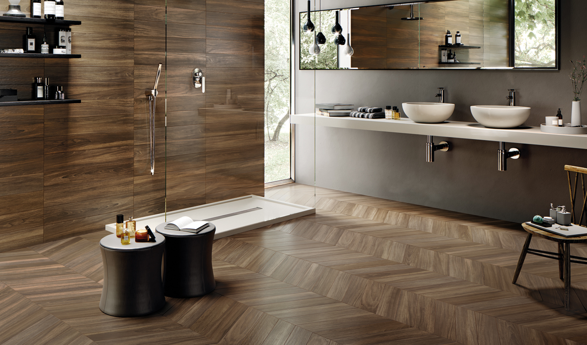 EFC0 SleekWood Beige Chevron 11x54 Emilceramica