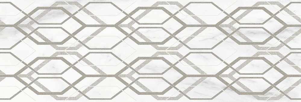 M4PZ Marbleplay Decoro Net White 30x90 MARAZZI Italy