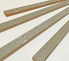 БК 159 Бордюр керамический черный люстрированный 1х60 Роскошная мозаика фото 3