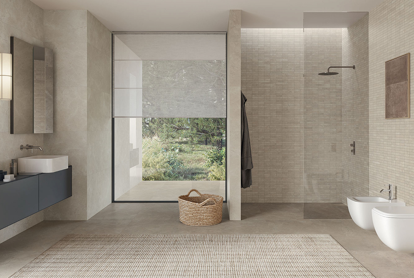 CL03BAS Calcis Visone Stripe SQ. 60x120 Italgraniti
