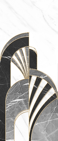 Декор Noir черный 01 25х60 Gracia Ceramica