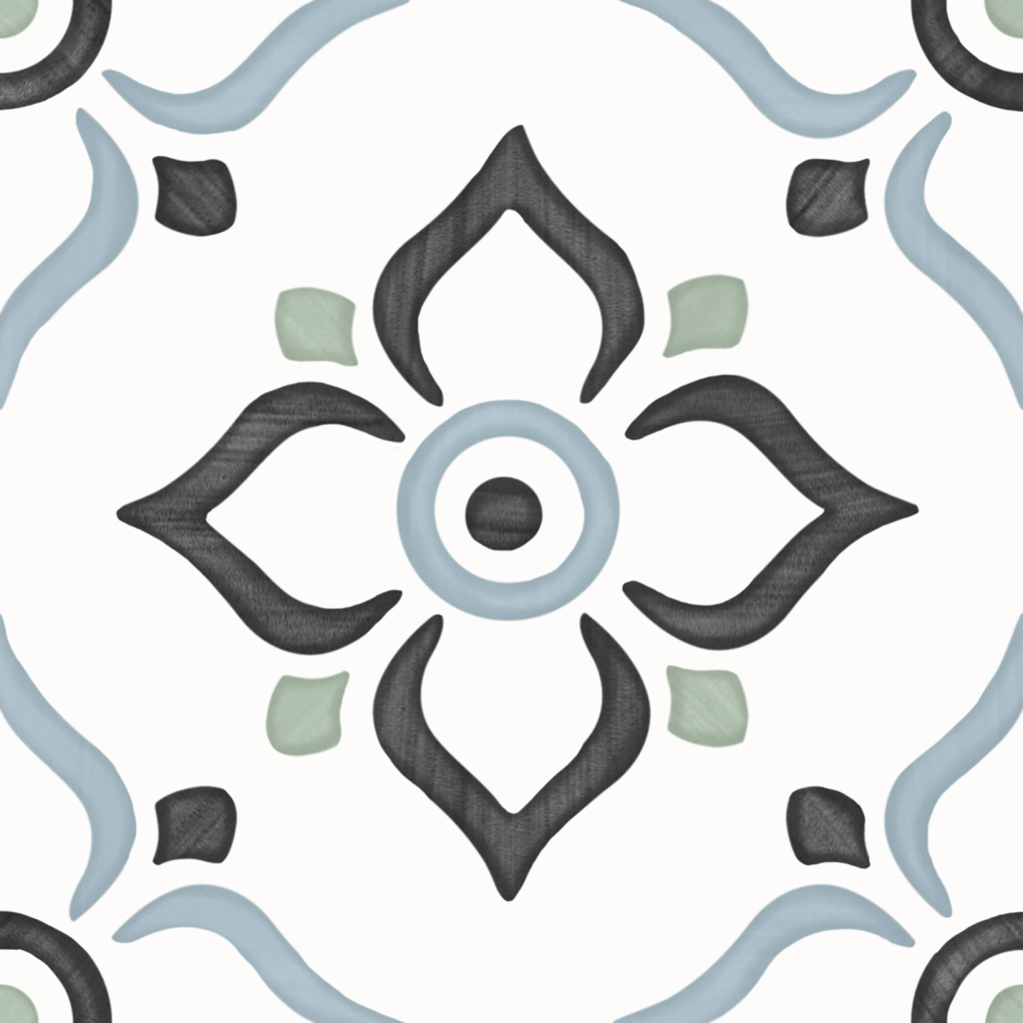 31086 Tanger Blue Garden 12.3x12.3 Harmony фото 7